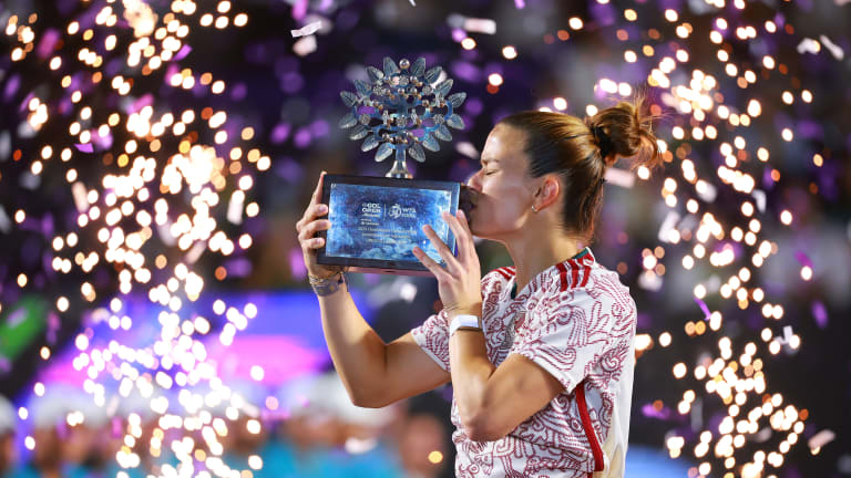 Sakkari had last won a title, the first of her career, at a small WTA 250 in Rabat, Morocco in 2019.