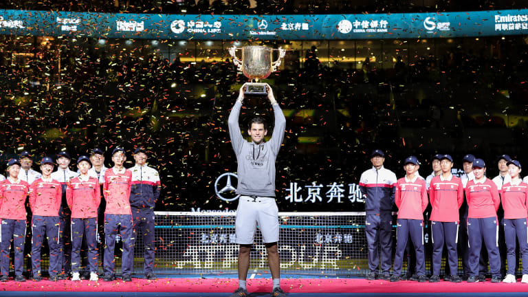 The last time the China Open was held, in 2019, Beijing's champion was Dominic Thiem.