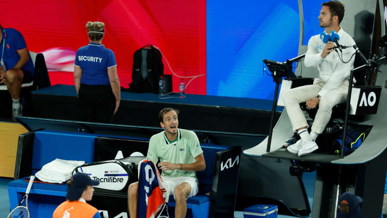 During the Australian Open, Daniil Medvedev clashed with chair umpire Jeims Campistol.