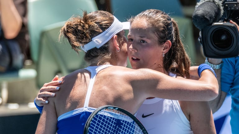 Belinda Bencic and Daria Kasatkina have played one another in Australia before, three years ago in Adelaide.