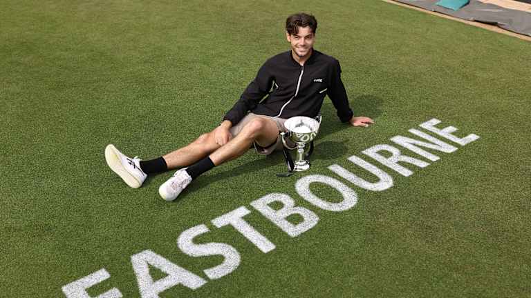 Fritz became the first man to win three Eastbourne titles.