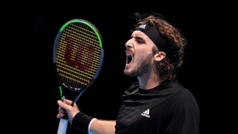 Tsitsipas saves match point in decisive breaker, tops Rublev at The O2