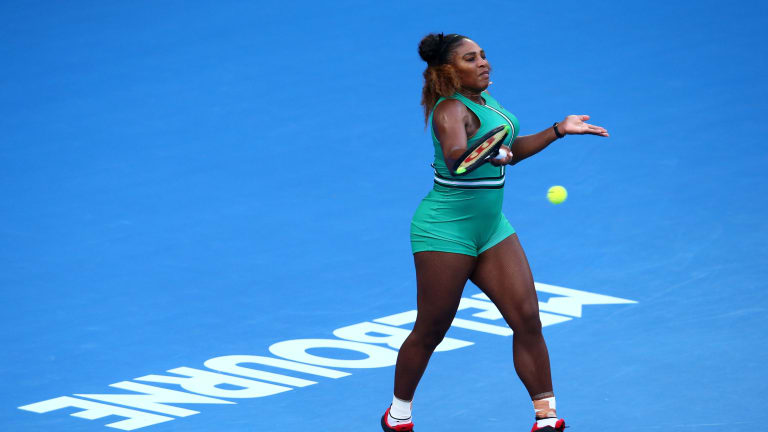 Serena Williams, favorite, d. Simona Halep, No. 1, at Australian Open