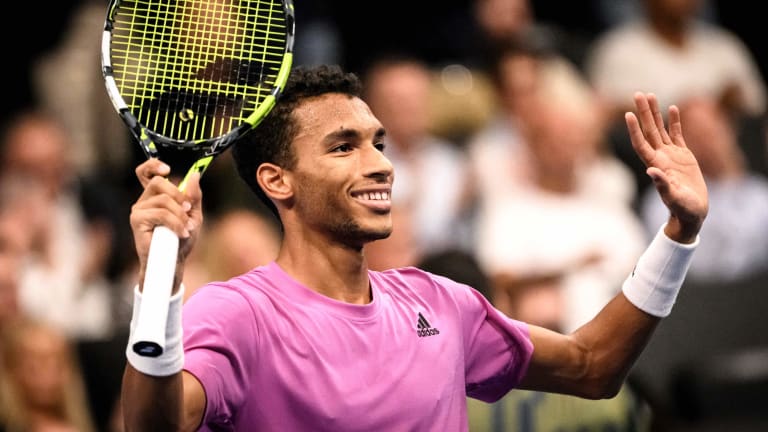Auger-Aliassime has only faced break point in 2 of his 75 service holds in a row—Korda had double break point in one game in the Antwerp final, and Alcaraz had a break point in the very last game of their Basel semifinal.