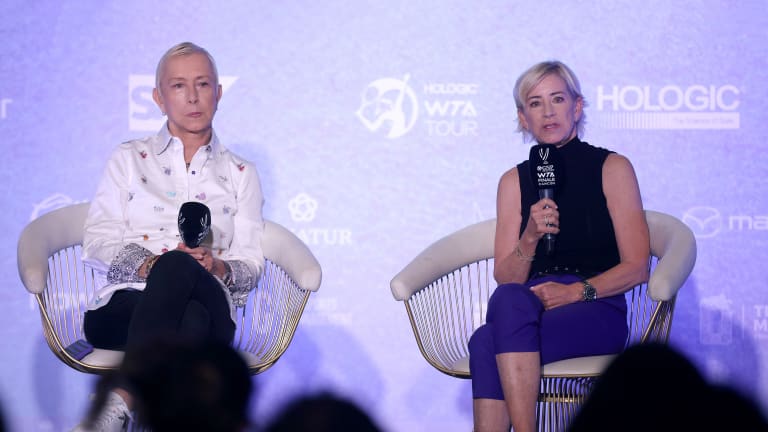 Navratilova and Evert were among the notable names to celebrate the WTA's 50th anniversary at a special gala last August in New York.
