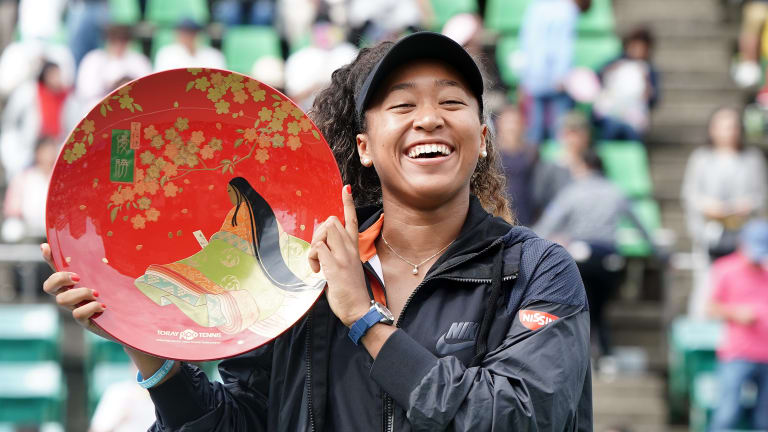 Naomi Osaka won the trophy in her birth city of Osaka, Japan in 2019.