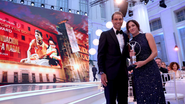 Rafael Nadal and wife María Francisca Perelló received the Laureus Sport for Good Award for their work with Fundación Rafa Nadal.
