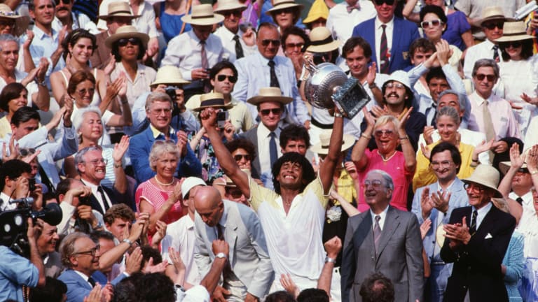 Noah was in full command of the 1983 final, and he both carried and was transported by the ebullient crowd.