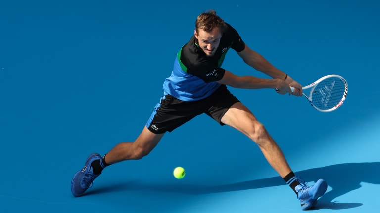Medvedev was playing his first match in China since winning the 2019 Shanghai Masters event.