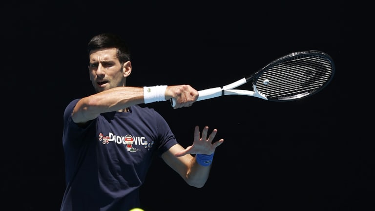 Djokovic begins his quest for a record-breaking 21st Grand Slam title while still in a visa limbo.