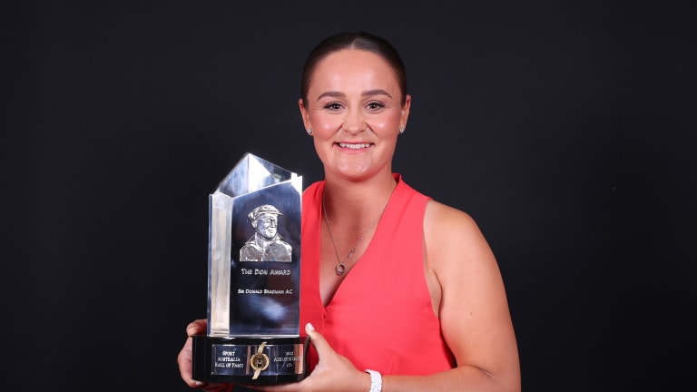 For the second time last December, Barty was the recipient of the Don Award. It is deemed to be the highest honor in Australian sport.