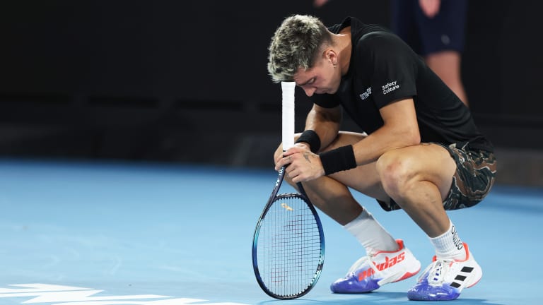 Second round — Kokkinakis lost to Andy Murray in a marathon five-set battle that finished just past 4 a.m. in Melbourne.