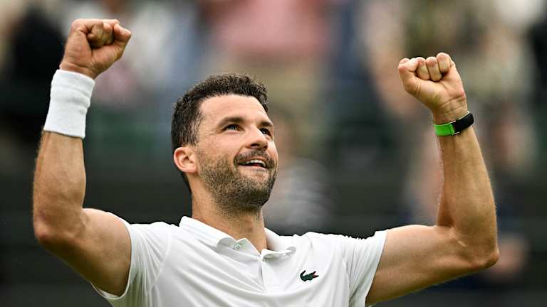 Older, wiser, better than ever? Dimitrov is through to the fourth round at Wimbledon for the second year in a row.