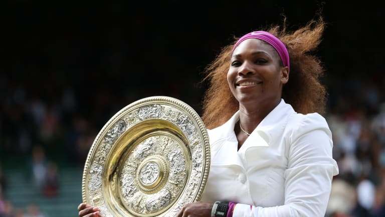 #14: 2012 Wimbledon—Serena, 30, claimed another victory at the All England Club by defeating Agnieszka Radwanska 6-1, 5-7, 6-2.