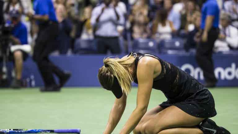 In beating Halep under the lights, Sharapova returned to her element