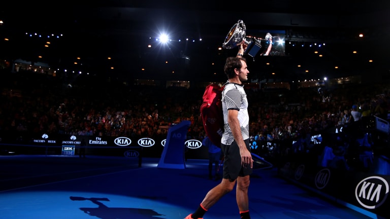 The Australian crowds showered Federer with support, win or lose (he won a lot more than he lost).