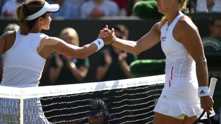 Lucky loser Lauren Davis shocks defending champion Kerber at Wimbledon