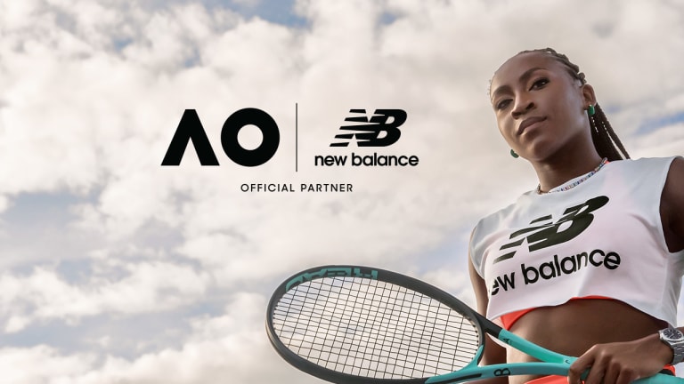 As part of its three-year deal, New Balance will release an AO co-branded line of performance apparel and footwear, and will also outfit ballkids at the United Cup in Perth and Sydney.