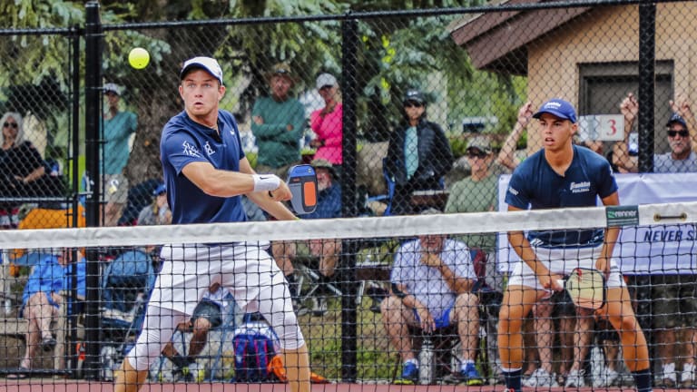 Many pickleball players like Kyle Yates and Ben Johns (right) got into the sport through tennis; the opposite is increasingly true for many new tennis players.