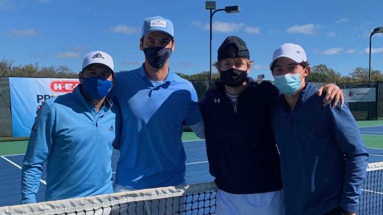 Sergio Garcia hits 
the tennis court 
with Amer Delic