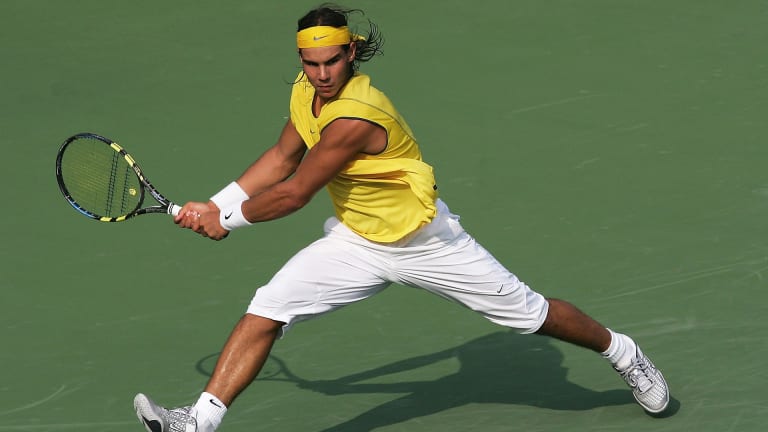 As players today test how short their shorts can get, back in 2005 Nadal was rocking an 18-inch inseam.