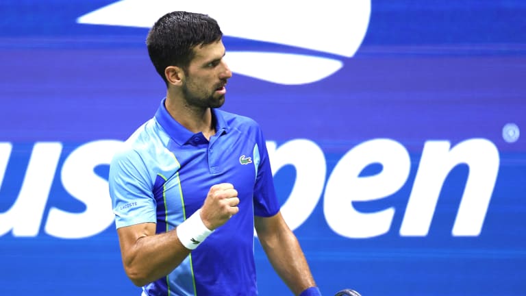 Djokovic is now through to his 13th US Open quarterfinal. It's also the 57th Grand Slam quarterfinal of his career.