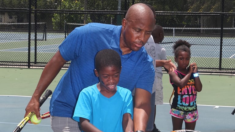 “I do believe the game makes kids better people,” says Giampaolo. “Tennis is a great way of teaching important life skills and character traits—resiliency, courage, focus, problem solving, time management.”