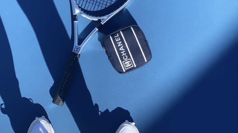 Kylie Jenner hits 
the tennis court  
with Chanel gear