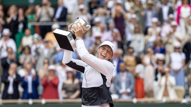 Swiatek celebrated her fourth major triumph less than two weeks after turning 22.