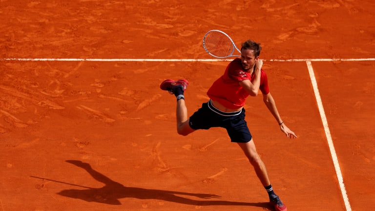 Self-described "hard-court specialist" Medvedev is 9-4 on clay in the last 52 weeks.