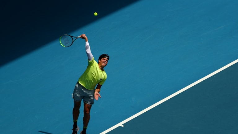 Back in quarterfinals, Djokovic looks to take aim at Raonic's serve