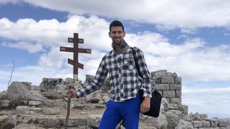 Djokovic and his family are regulars when it comes to walking adventures.