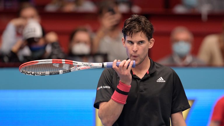 After a blister flares up, Dominic Thiem withdraws from Paris Masters