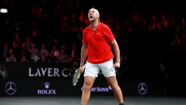 Jack Sock finds the winners' circle once again to even up Laver Cup