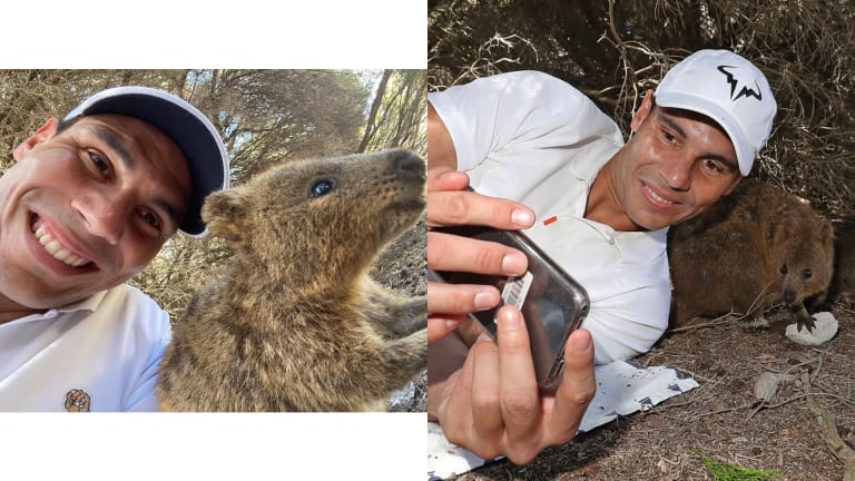 Though the quokka wasn't quite cooperating, Nadal's 2020 'quokka selfie' still turned out adorable.
