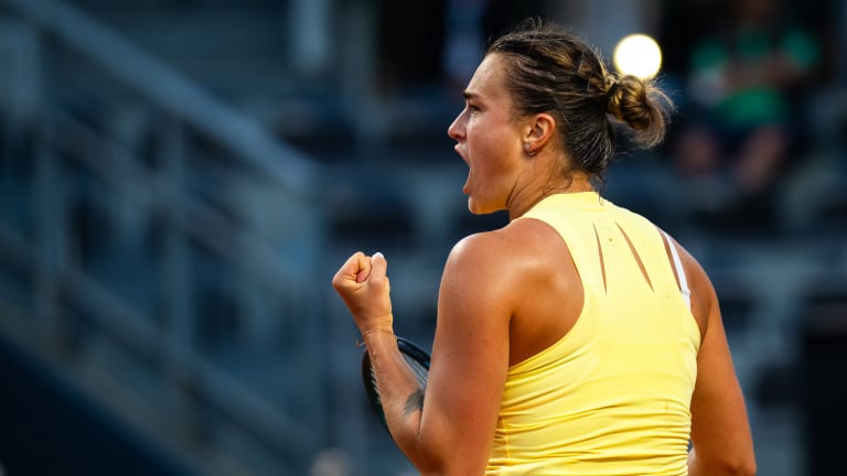 Per the World Feed, Sabalenka has never retired from a tour-level contest.