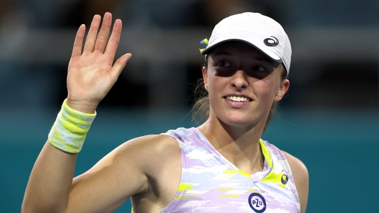 Swiatek, the incoming WTA No. 1, has yet to drop a set in Miami.