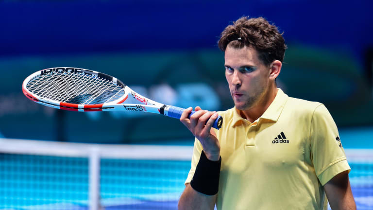 Dominic Thiem took a wild card as part of his heavy fall calendar; he was edged by Marin Cilic over three sets in the second round.