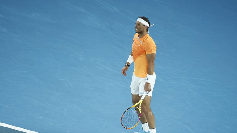 Nadal attempted to navigate his way through by playing as aggressively as possible.