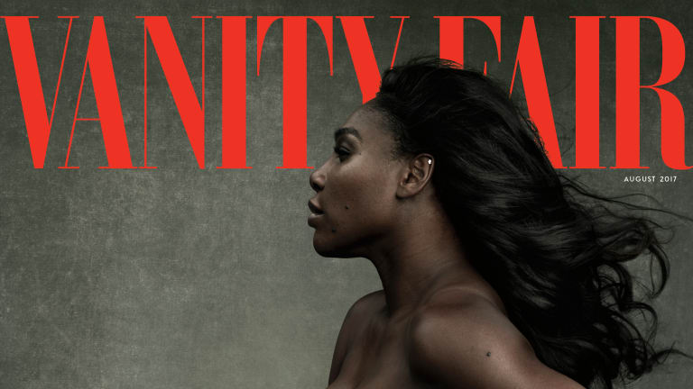Serena proudly bares
baby bump for
Vanity Fair cover
