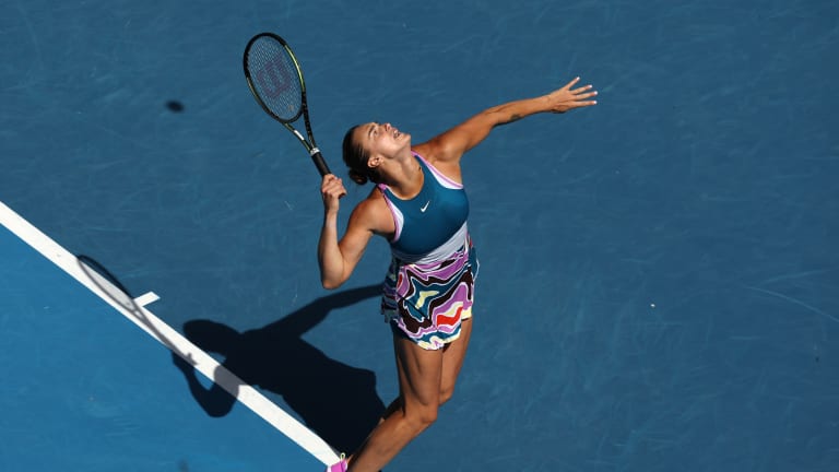 “Right now I’m a little bit more calm on court,” Sabalenka said in Melbourne. “I think I really believe that this is the only thing that was missing in my game.”