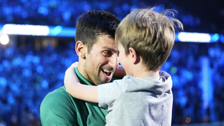 Djokovic has now won three ATP Finals titles since his son Stefan was born—in 2014, 2015 and now 2022.