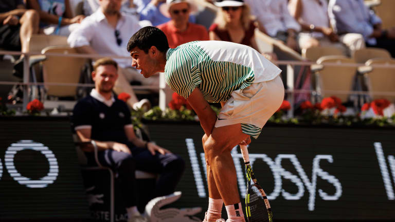 Alcaraz's cramping episode marred the third and fourth sets of his semifinal against Djokovic.