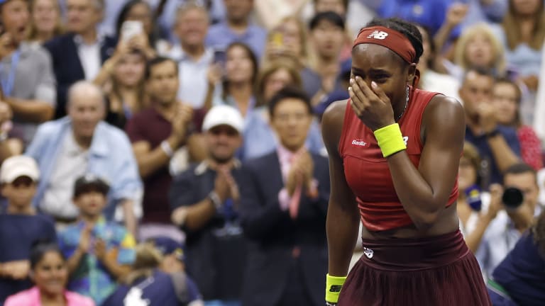 Some 23,000 fans in Arthur Ashe Stadium were at full roar for Coco.