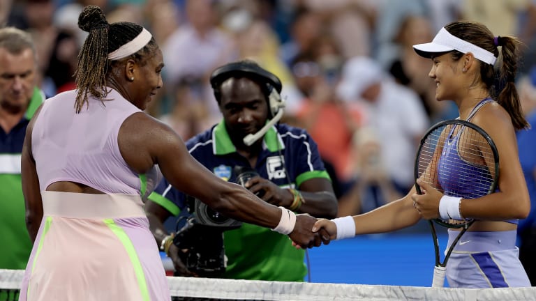 A starstruck Emma Raducanu could hardly believe she'd beaten 23-time Grand Slam champion Serena Williams on Wednesday in Cincinnati.