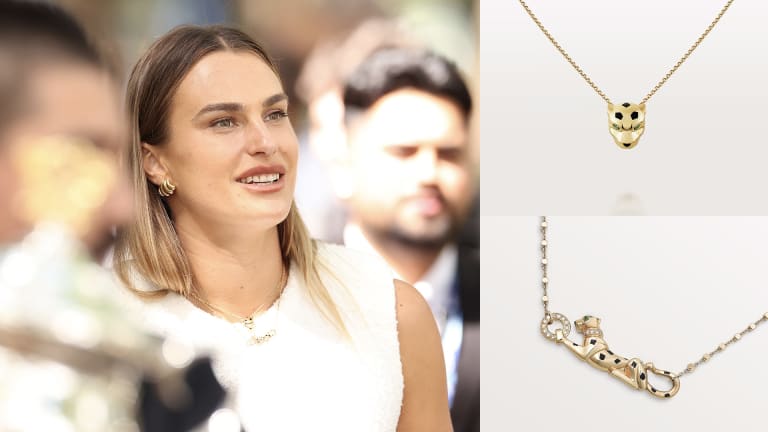 Born in the year of the tiger, Sabalenka rocked a pair of Cartier Panthère necklaces during her run in Melbourne.
