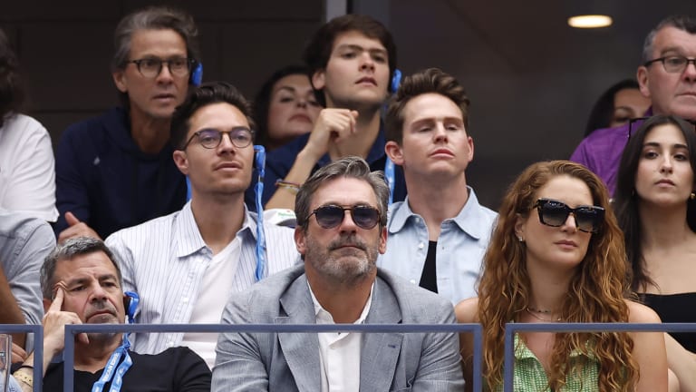 American actor Jon Hamm also got a lot of camera time, the former Mad Men star hanging loose in the Heineken Suite.