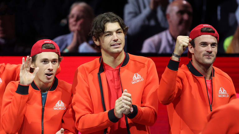 De Minaur and Fritz each won their respective 2022 singles matches during Team World's winning weekend at The O2 Arena.