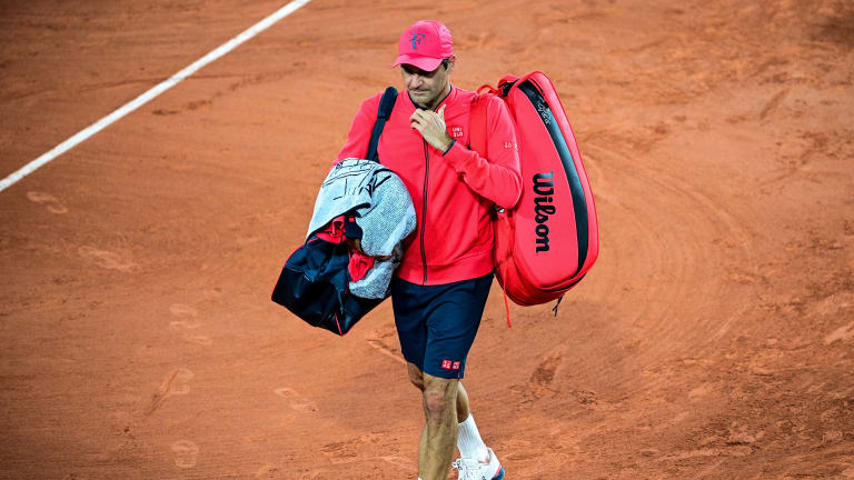 We didn't know it at the time, but in this photo, Roger Federer was walking off the court for the last time at this year's French Open.