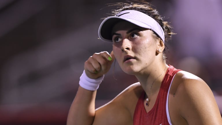 Andreescu found her game at the right time to turn back an inspired Harriet Dart, 6-1, 3-6, 6-3.